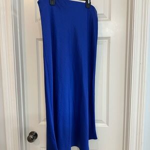 Elegant Silky Blue Women's Skirt